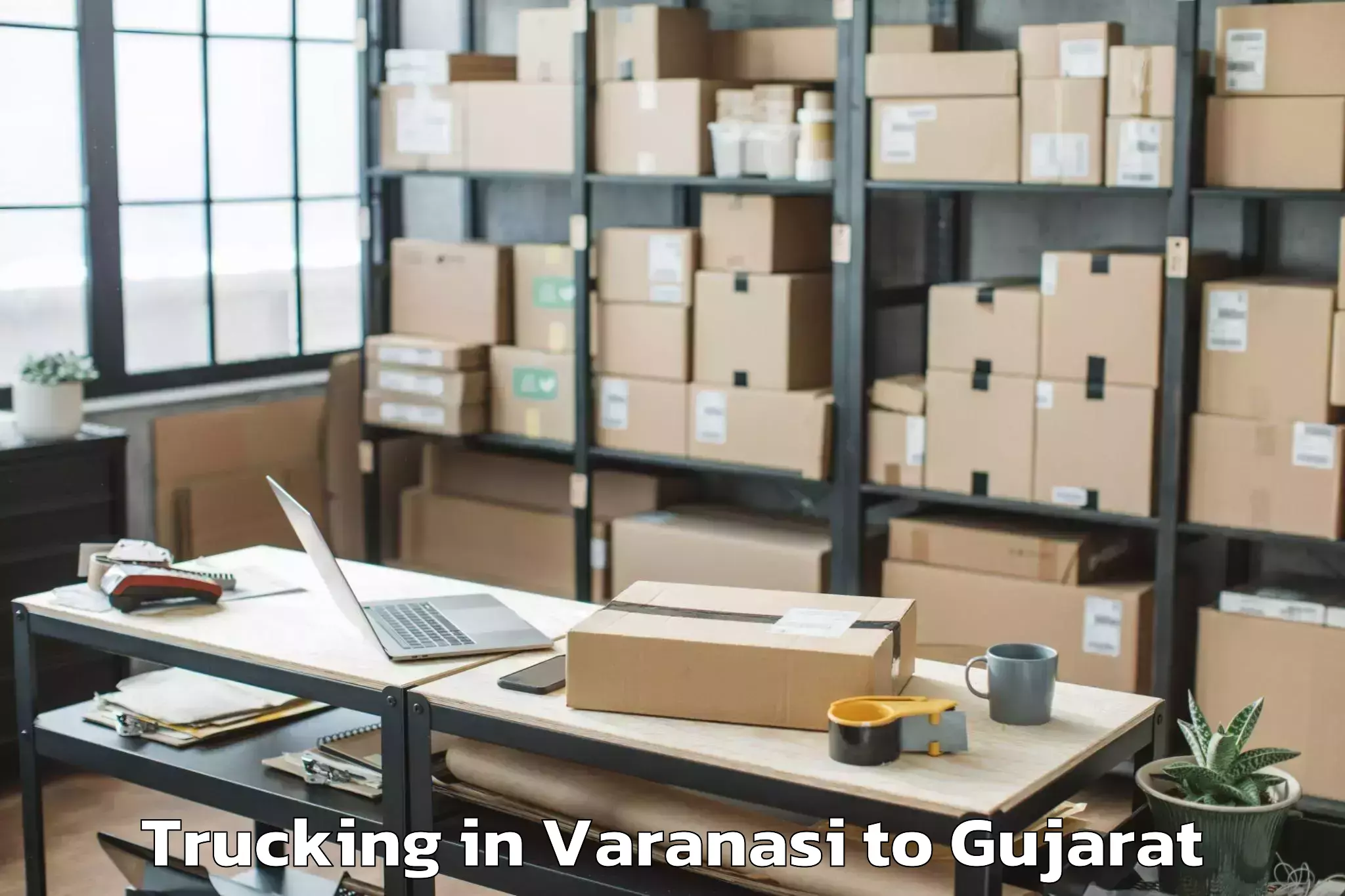 Top Varanasi to Paliyad Trucking Available